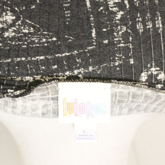 Oversized Duster Large Open Front Cardigan Stretchy Black White Geometric EUC - Picture 4 of 4